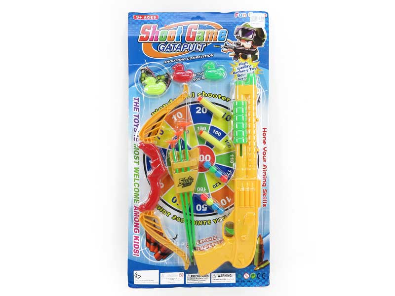 Pingpong Gun Set & Bow_Arrow(2C) toys