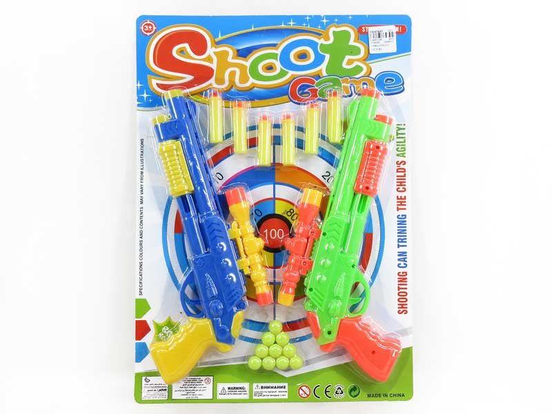 Soft Bullet Gun & Pingpong Gun(2in1) toys