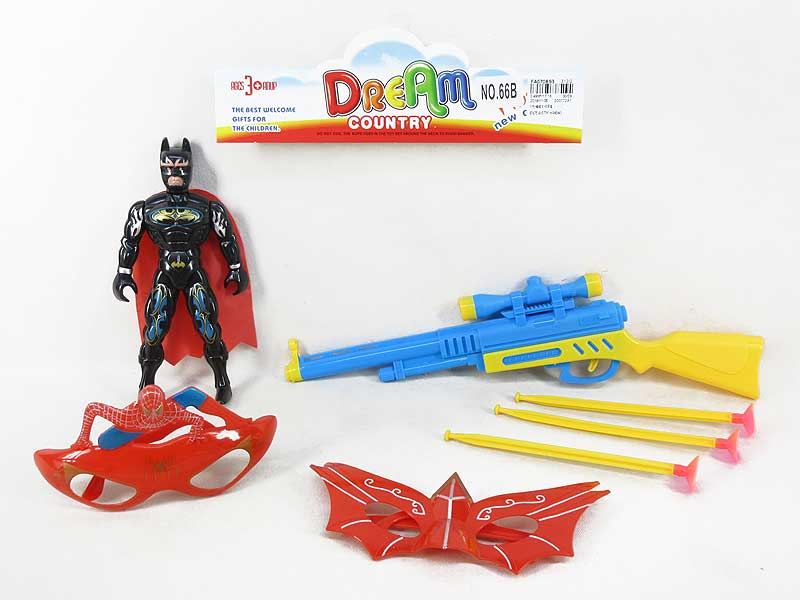 Toys Gun & Bat Man W/L & Glasses toys