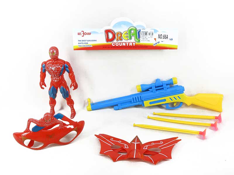 Toys Gun & Spider Man W/L & Glasses toys