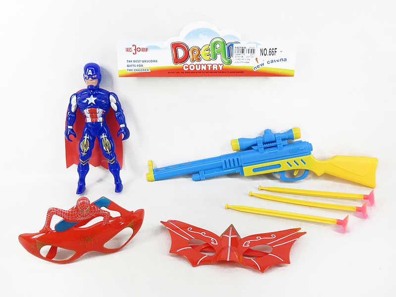 Toys Gun & Super Man W/L & Glasses toys