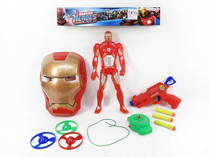EVA Soft Bullet Gun & Iron Man Set W/L toys