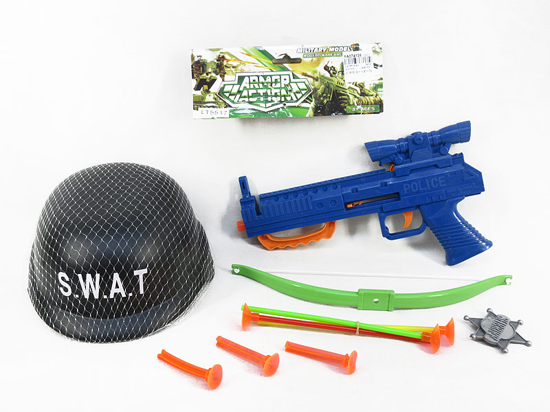 Soft Bullet Gun Set & Bow_Arrow & Cap toys