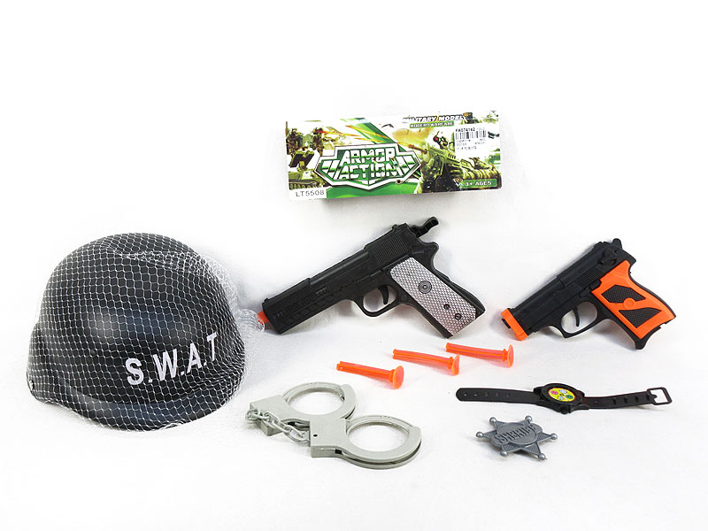 Soft Bullet Gun Set & Cap(2in1) toys