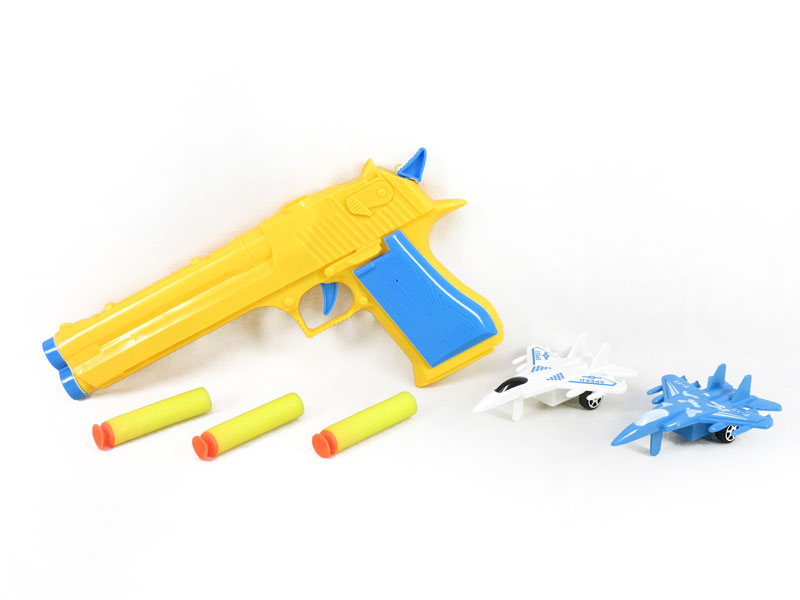 Soft Bullet Gun & Free Wheel Plane toys