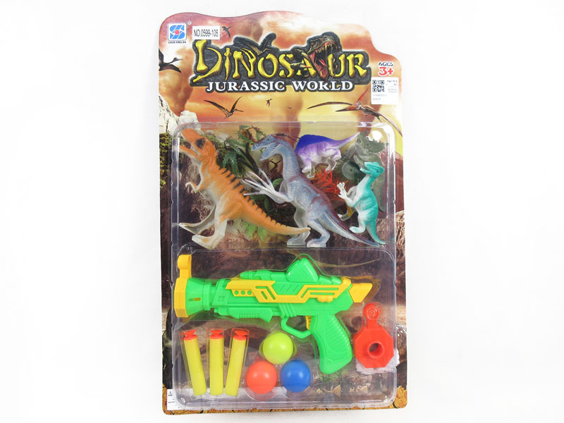Soft Bullet Gun & Dinosaur Set toys