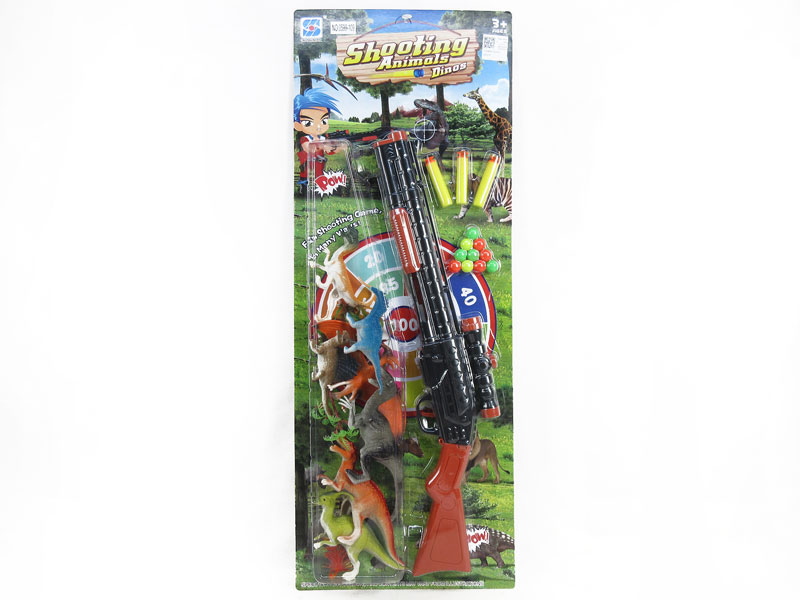 Soft Bullet Gun & Dinosaur Set toys