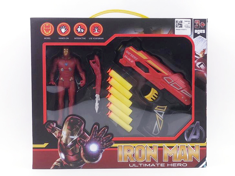 Soft Bullet Gun Set & Iron Man W/L toys