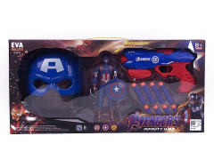 EVA Soft Bullet Gun & Captain America W/L & Mask