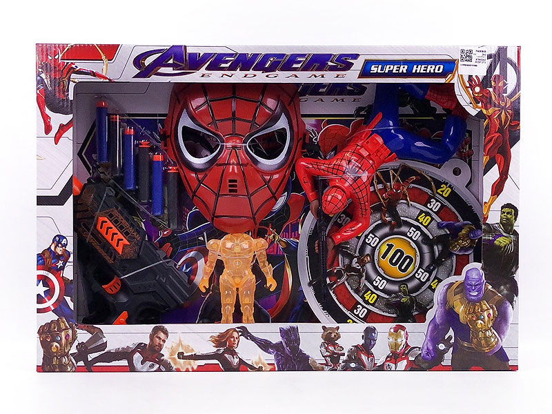 EVA Soft Bullet Gun Set & Mask & Spider Man toys