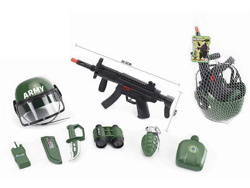 Fire Stone Gun Set & Military Helmets toys