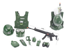 Fire Stone Gun Set & Military Helmets toys