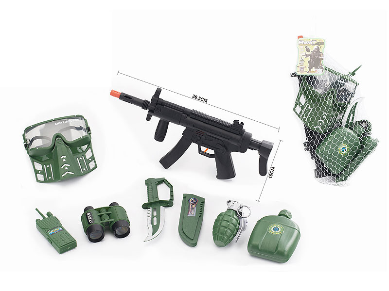 Toy Gun Set & Military Helmets toys