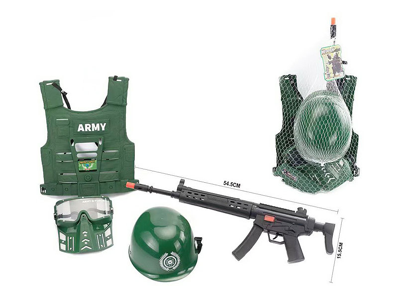 Fire Stone Gun Set & Military Helmets toys