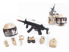 Fire Stone Gun Set & Military Helmets toys