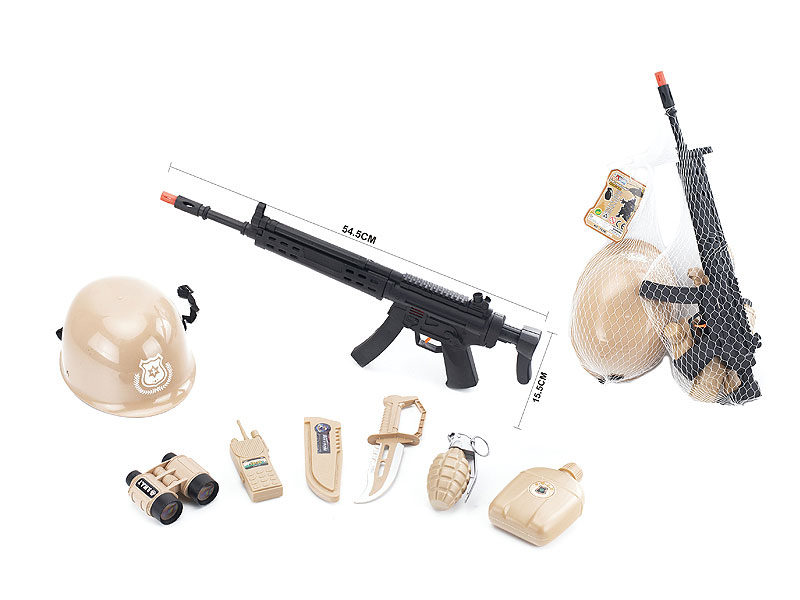 Toy Gun Set & Military Helmets toys