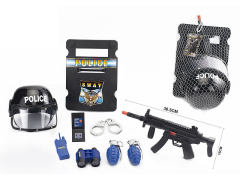 Fire Stone Gun Set & Police Helmets toys