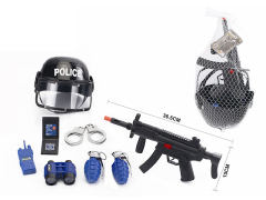 Fire Stone Gun Set & Police Helmets toys