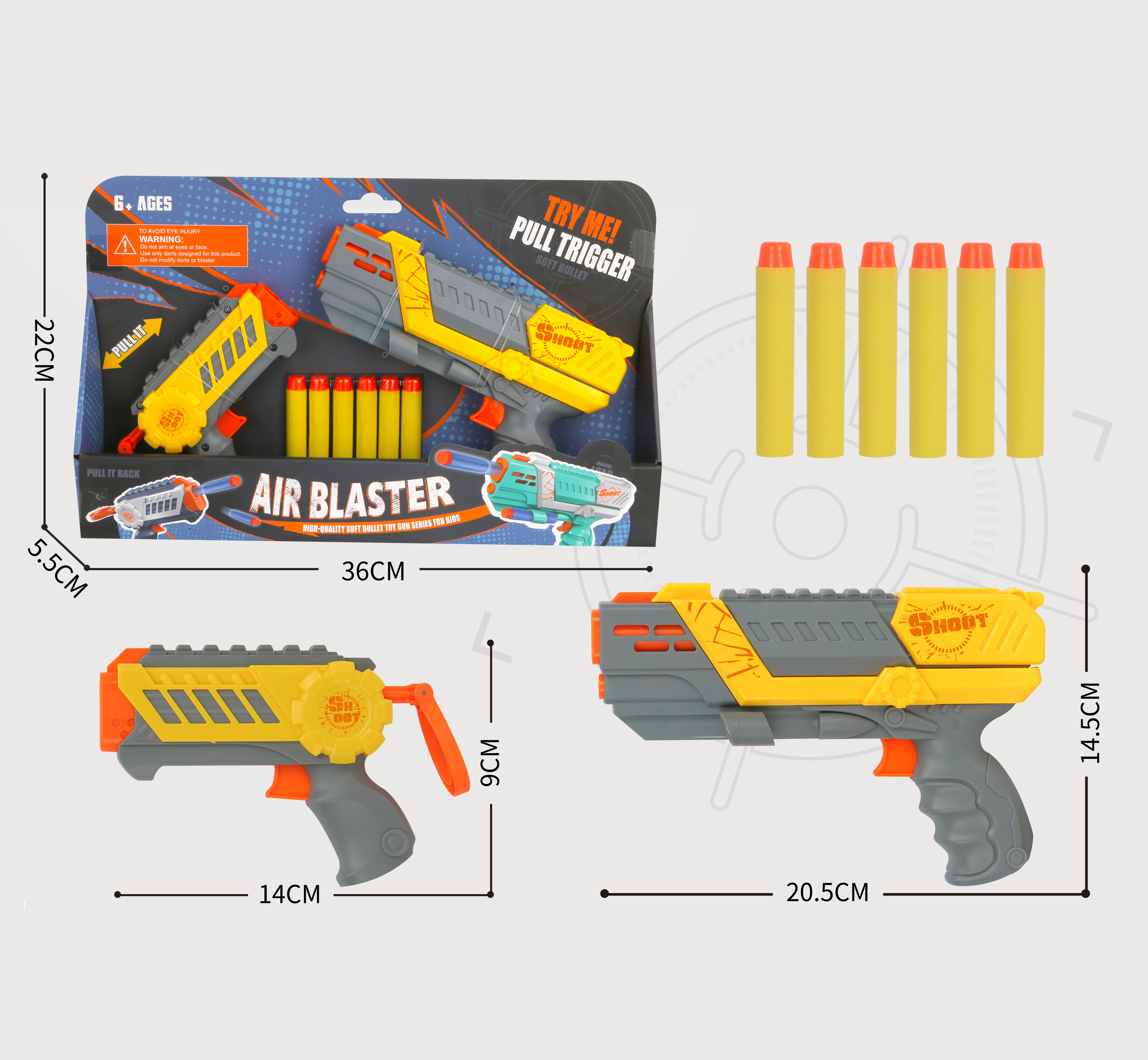 EVA Soft Bullet Gun(2in1in） toys