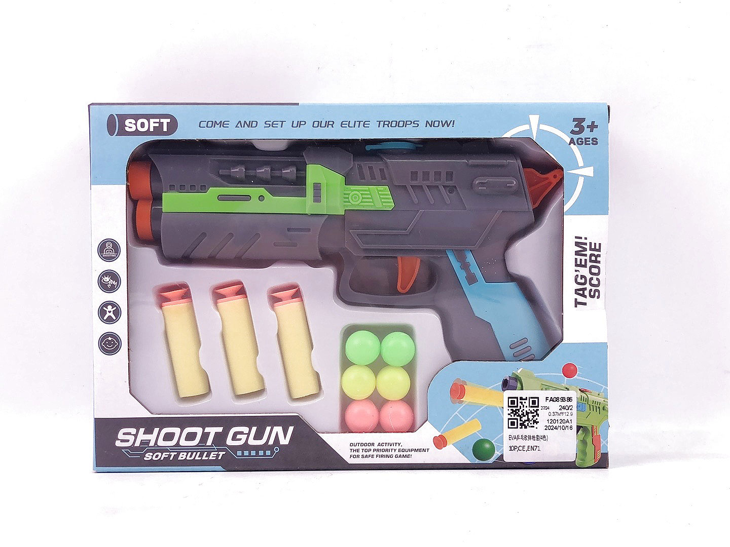 EVA Soft Bullet Gun Set(4C) toys