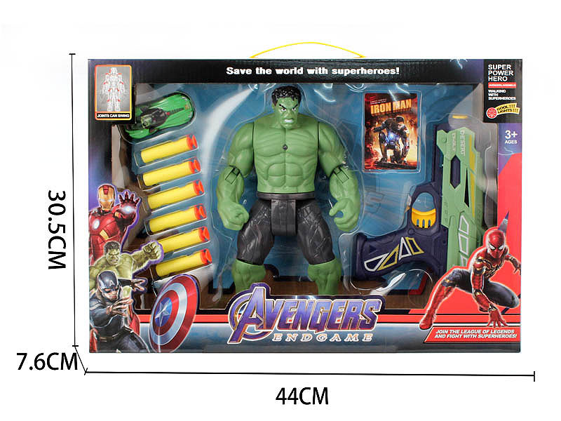 EVA Soft Bullet Gun & The Hulk W/L & Pull Back Car toys