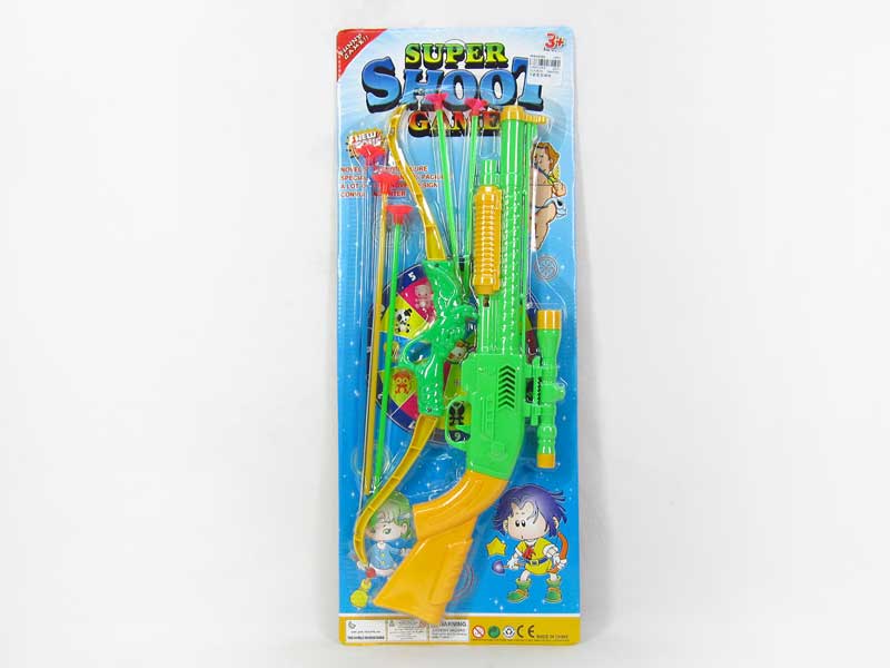 Bow & Arrow & Soft Bullet Gun toys