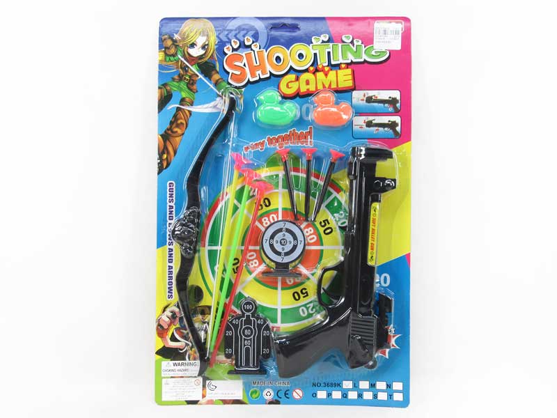 Bow & Arrow Set & Soft Bullet Gun toys
