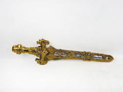 电镀实色双龙剑