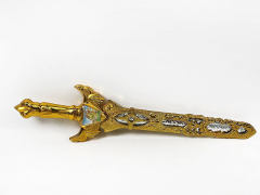 电镀实色双龙剑