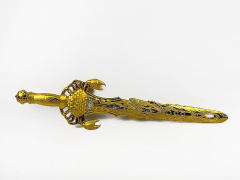 电镀实色双龙剑