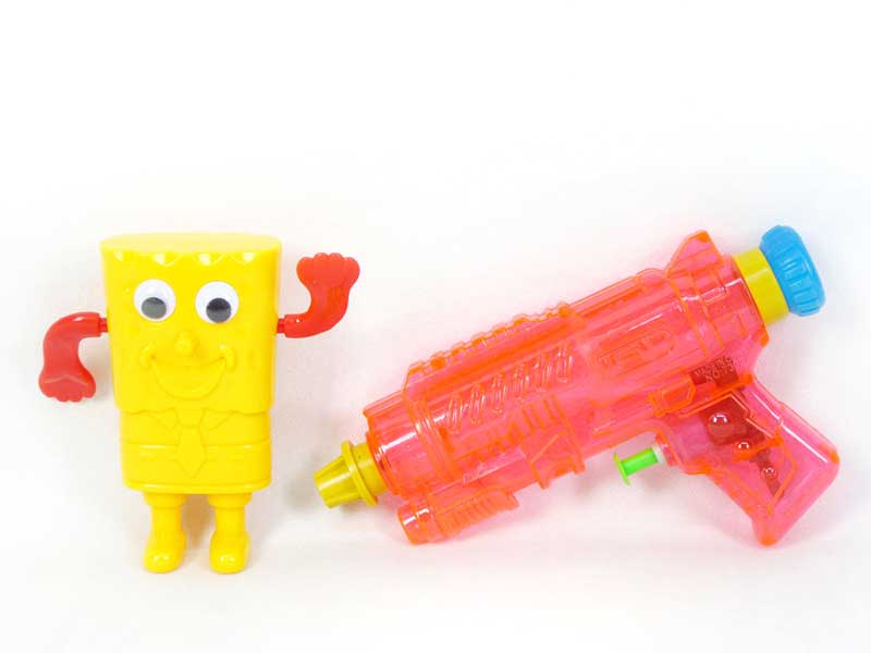 Water Gun & Wind-up Swimming Sponge Bob toys