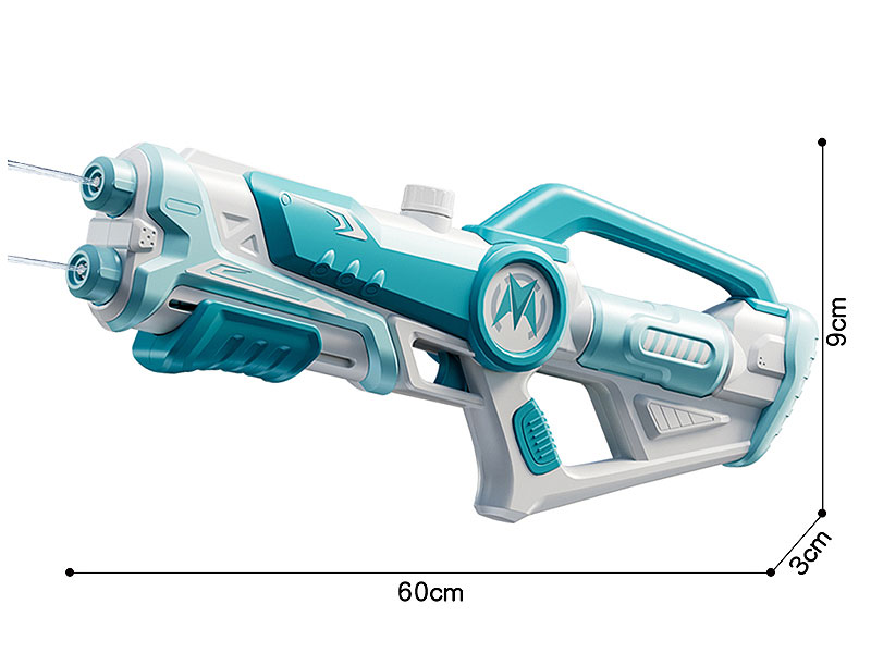 Double Injector Water Gun - Grey Blue toys