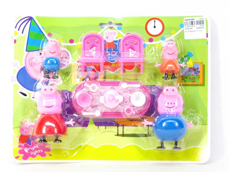 Pig Set W/L(4in1) toys