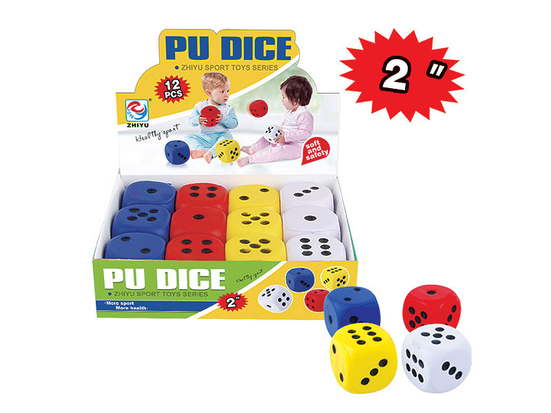 2inch PU Dice(12in1) toys