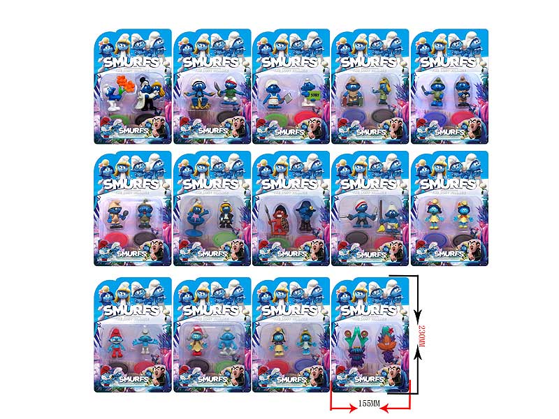 2-2.8inch Smurf(2in1) toys