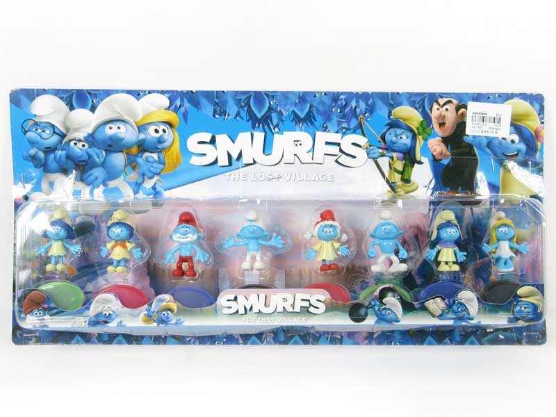 2-2.8inch The Smurfs(8in1) toys