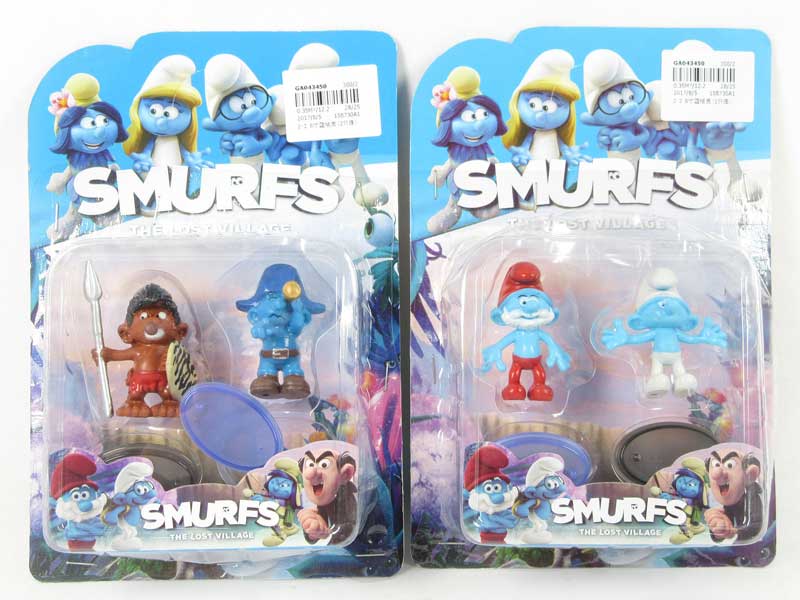 2-2.8inch The Smurfs(2in1) toys