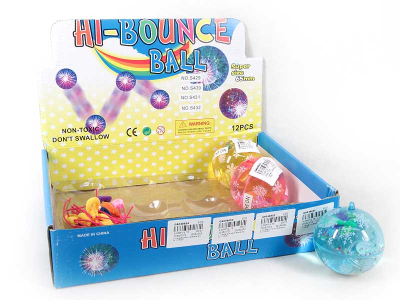 6.5CM Bounce Ball W/L（12in1） toys