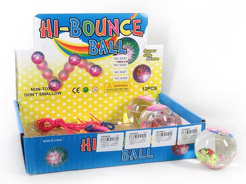 6.5CM Bounce Ball W/L（12in1） toys