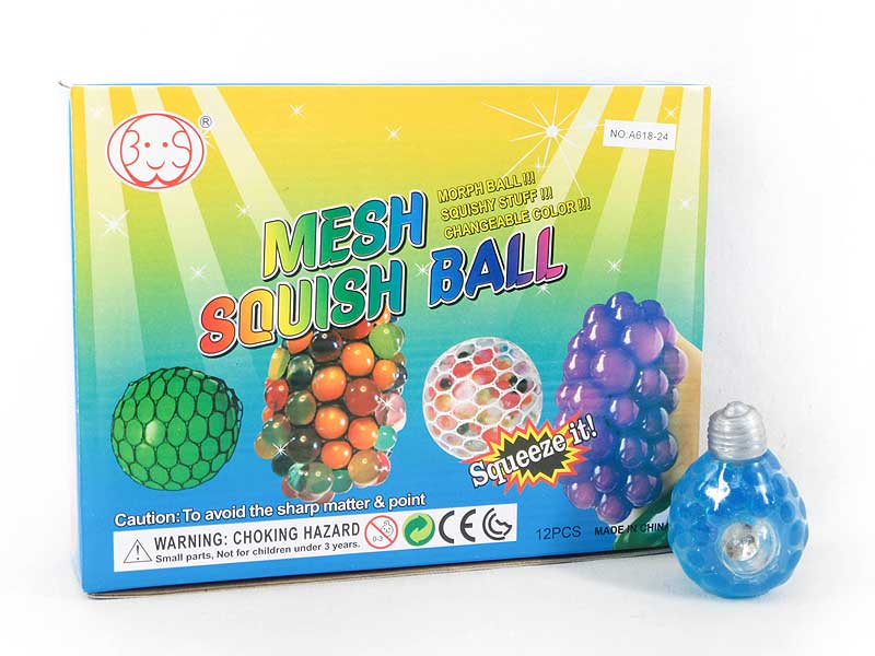 7CM Mesh Squish Ball W/L(12in1) toys