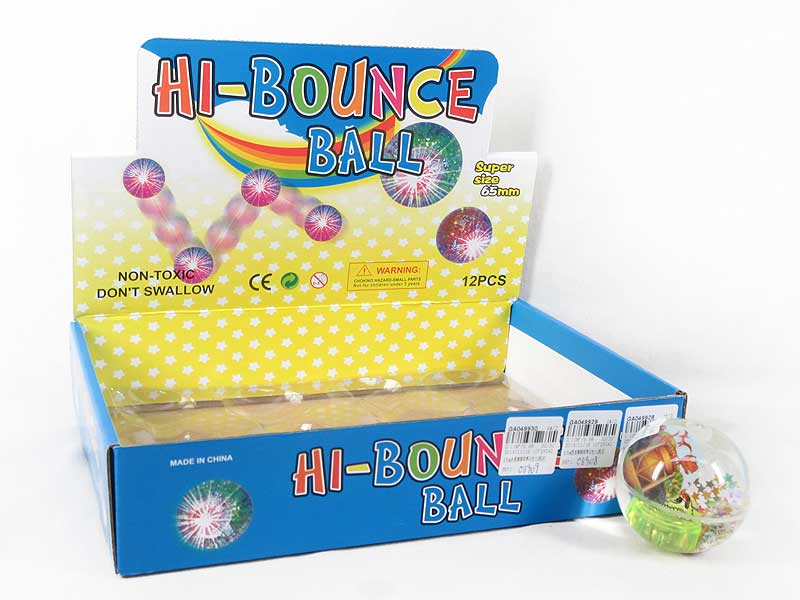 6.5cm Bounce Ball W/L(12in1) toys