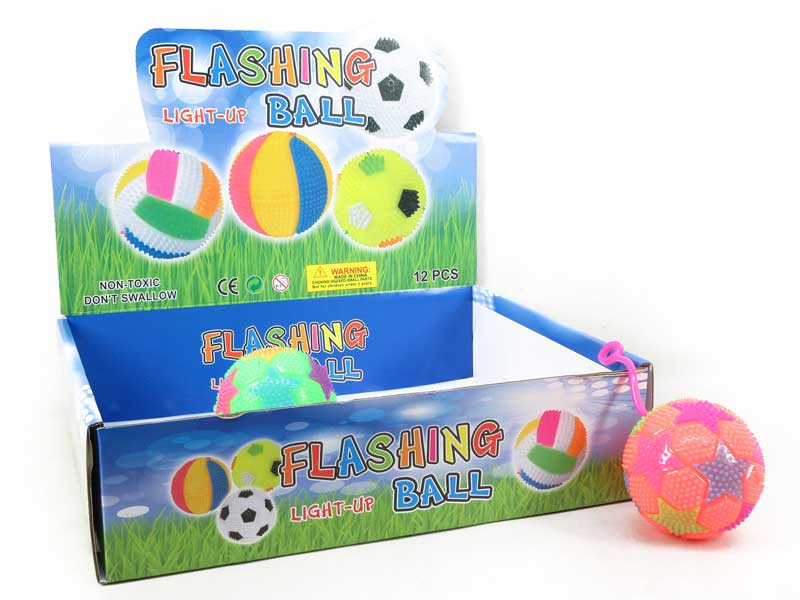 7.5cm Five Stars Ball W/L_Whistle(12in1) toys