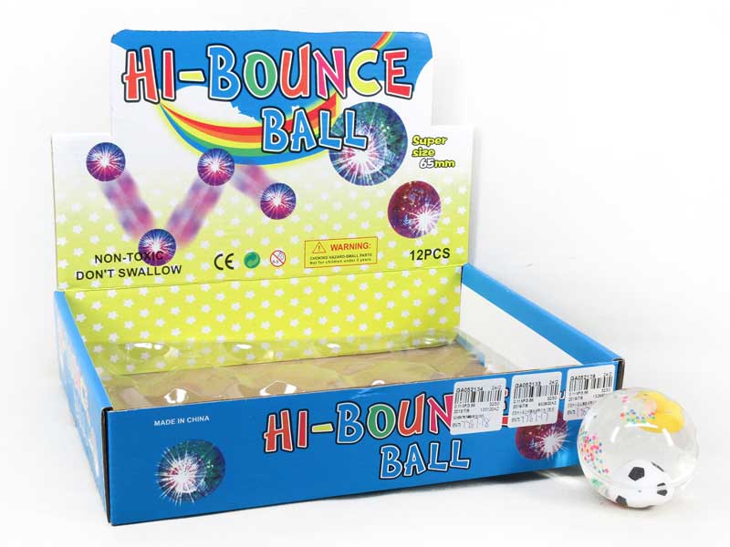 6.5cm Bounce Ball W/L(12in1) toys