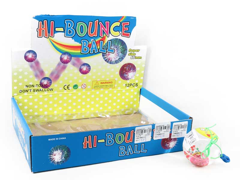 6.5cm Bounce Ball W/L(12in1) toys