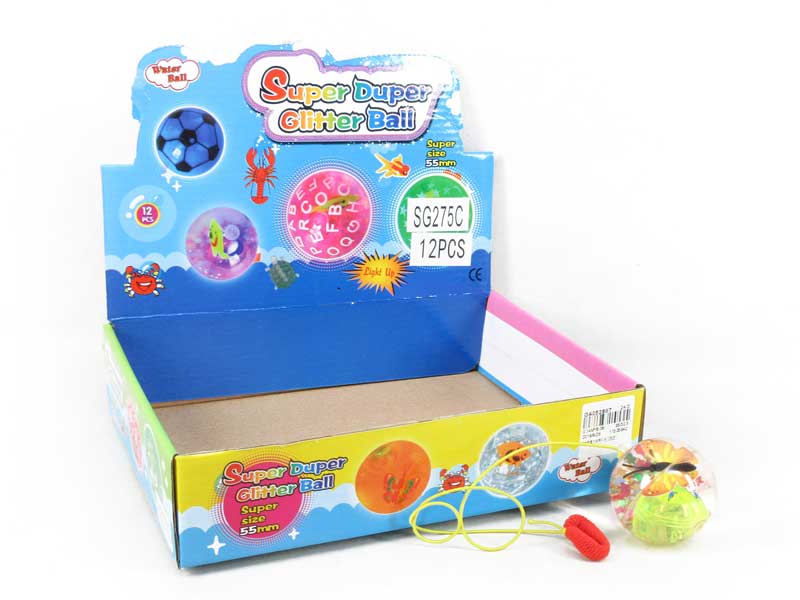 6cm Bounce Ball W/L(12in1) toys