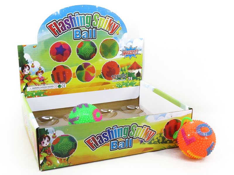 7.5cm Letters Ball W/L_Whistle(12in1) toys