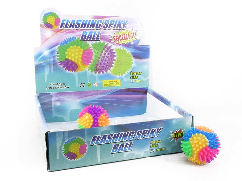 7.5cm Rainbow Ball W/L_Whistle(12in1) toys