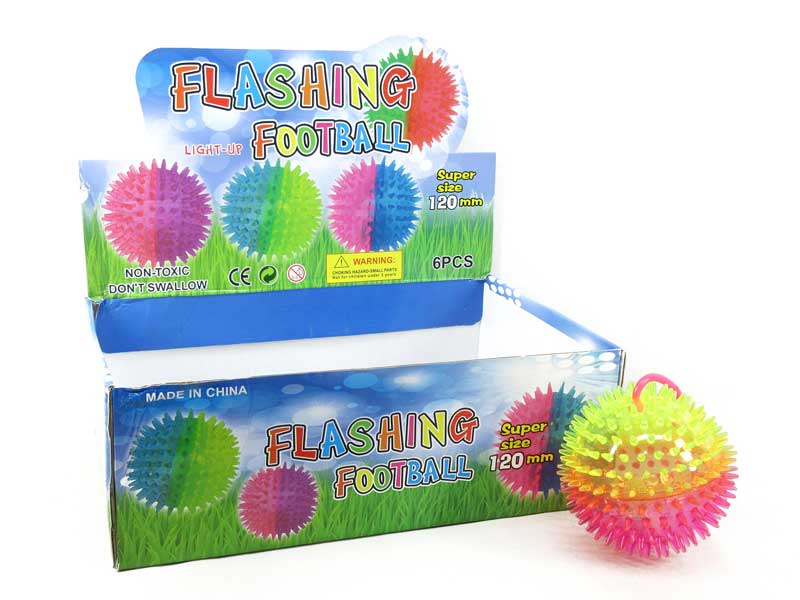 12cm Massage Ball W/L_Whistle(6in1) toys