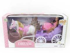 Carriage & 7inch Doll