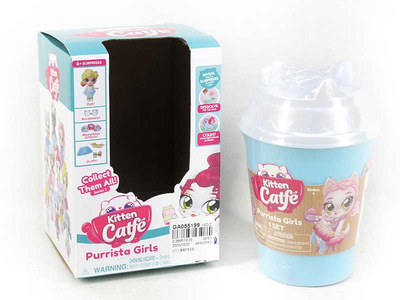 4.5inch Cat Cafe Set toys